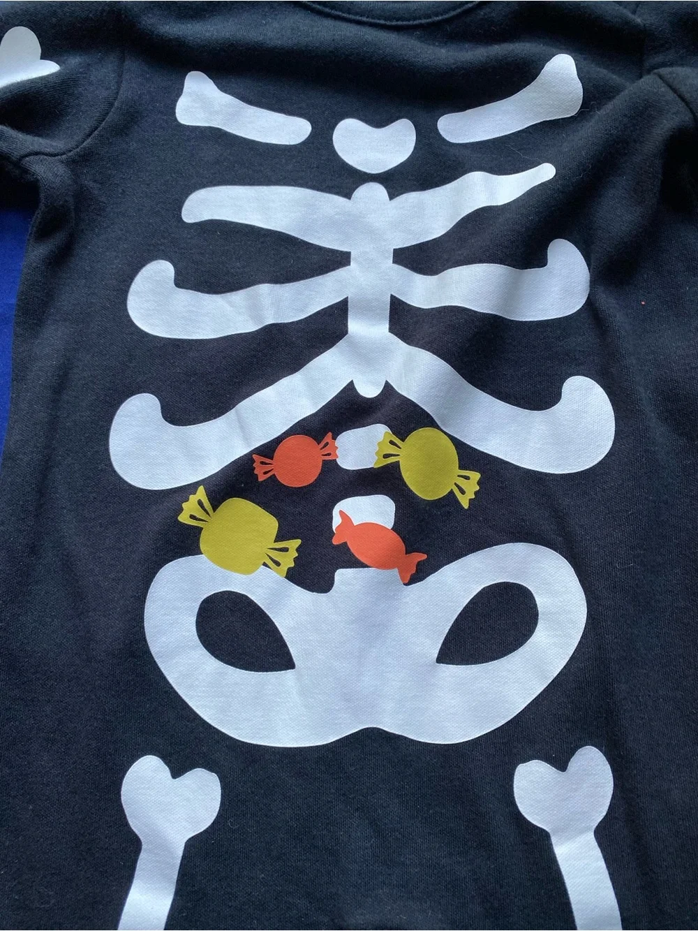 New Halloween Carter’s 6 Months Skeleton Black One Piece